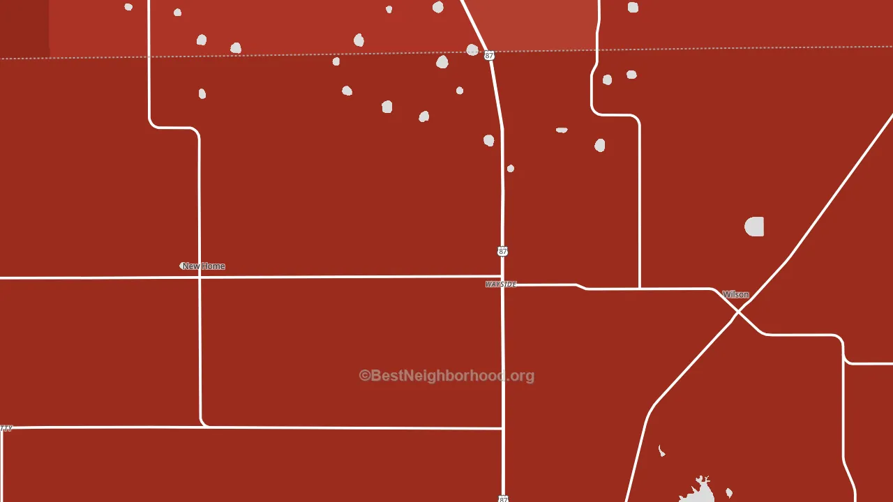 79381, TX block-group political-lean map