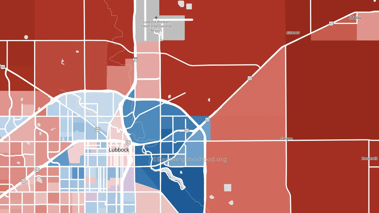 79403, TX block-group political-lean map