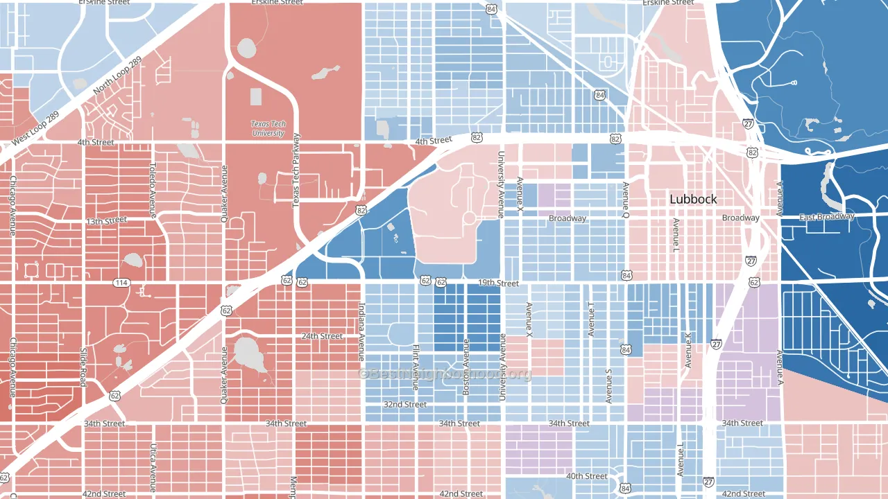 79406, TX block-group political-lean map