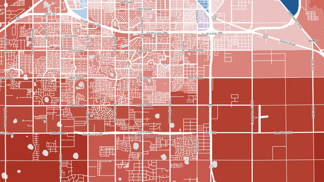 79423, TX block-group political-lean map