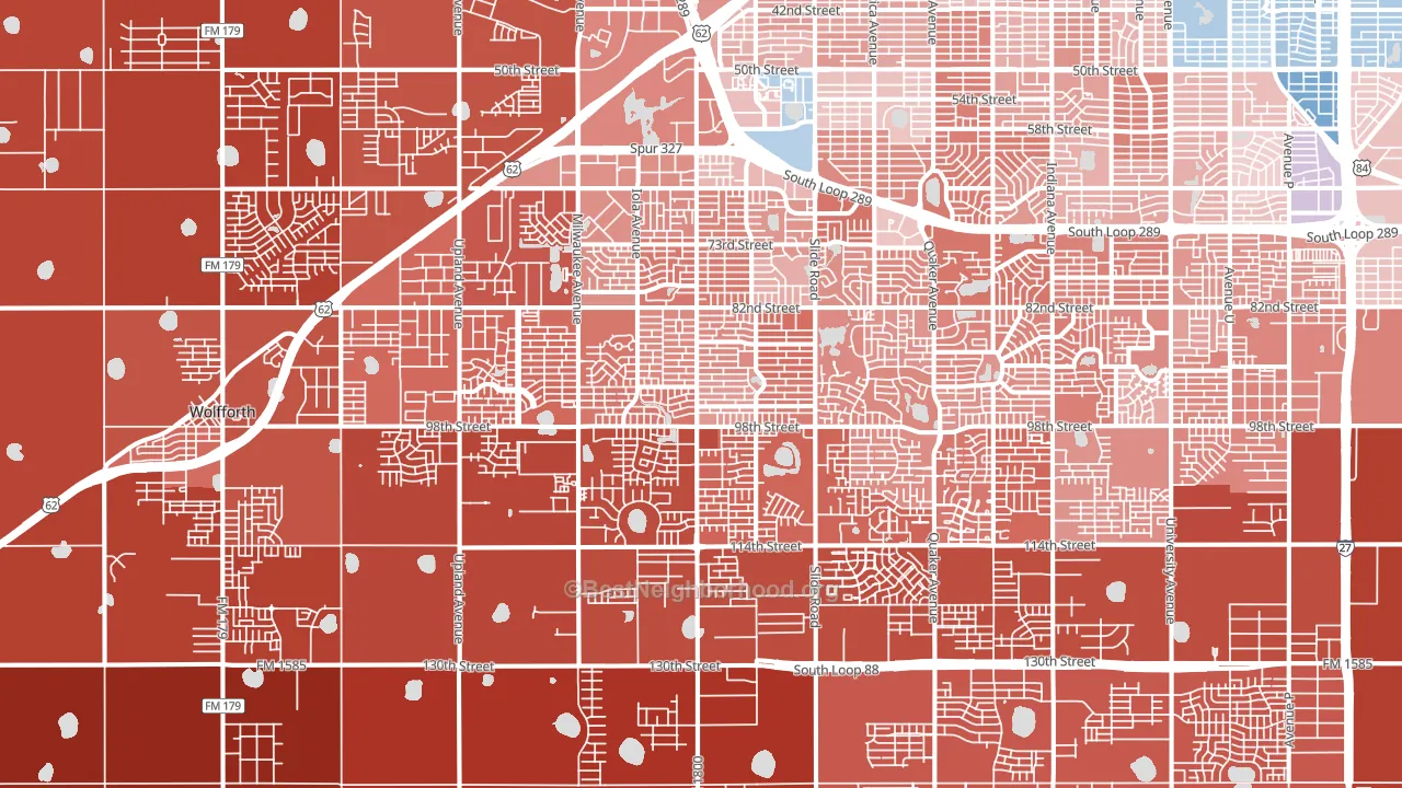 79424, TX block-group political-lean map