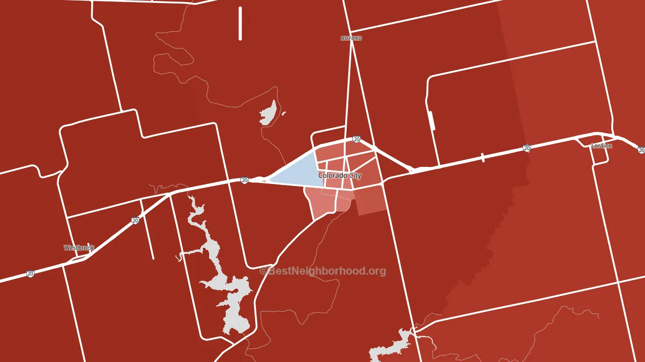 79512, TX block-group political-lean map