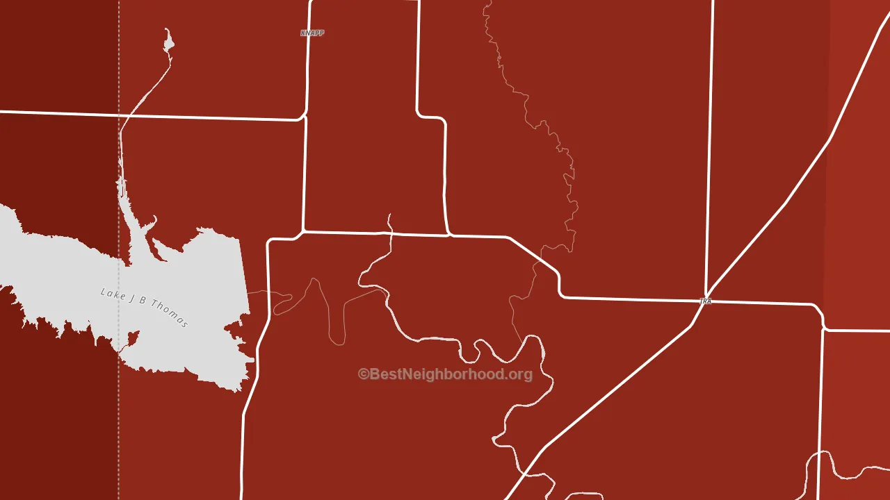 79527, TX block-group political-lean map