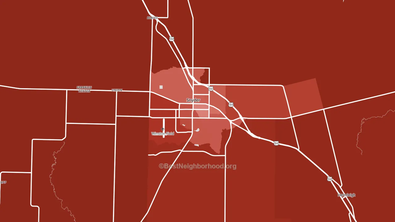 79549, TX block-group political-lean map