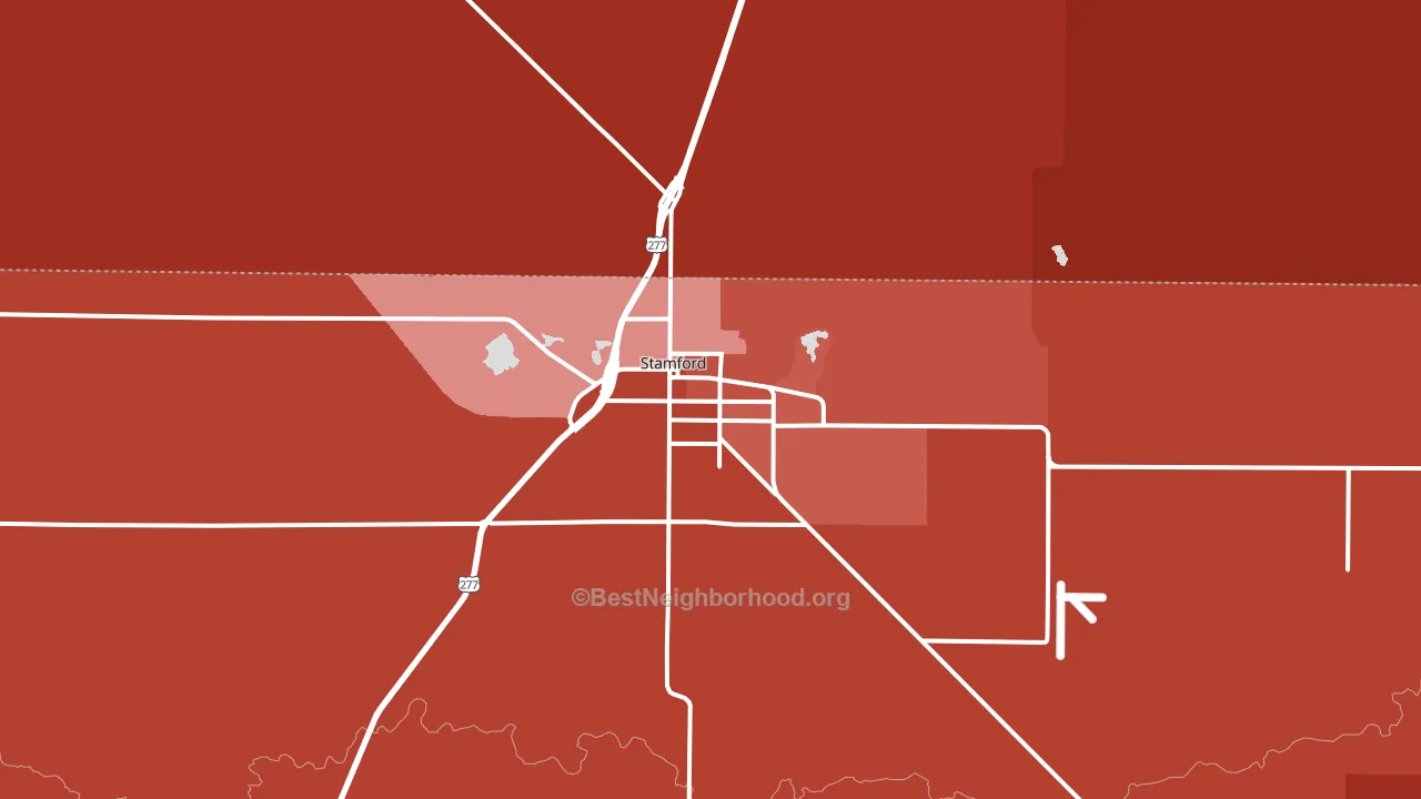 79553, TX block-group political-lean map