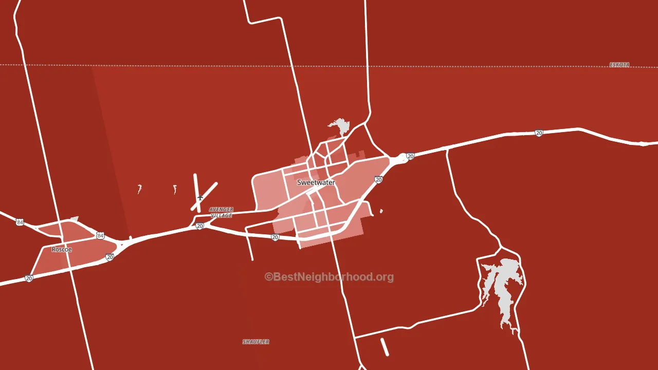 79556, TX block-group political-lean map