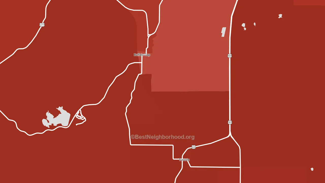 79562, TX block-group political-lean map