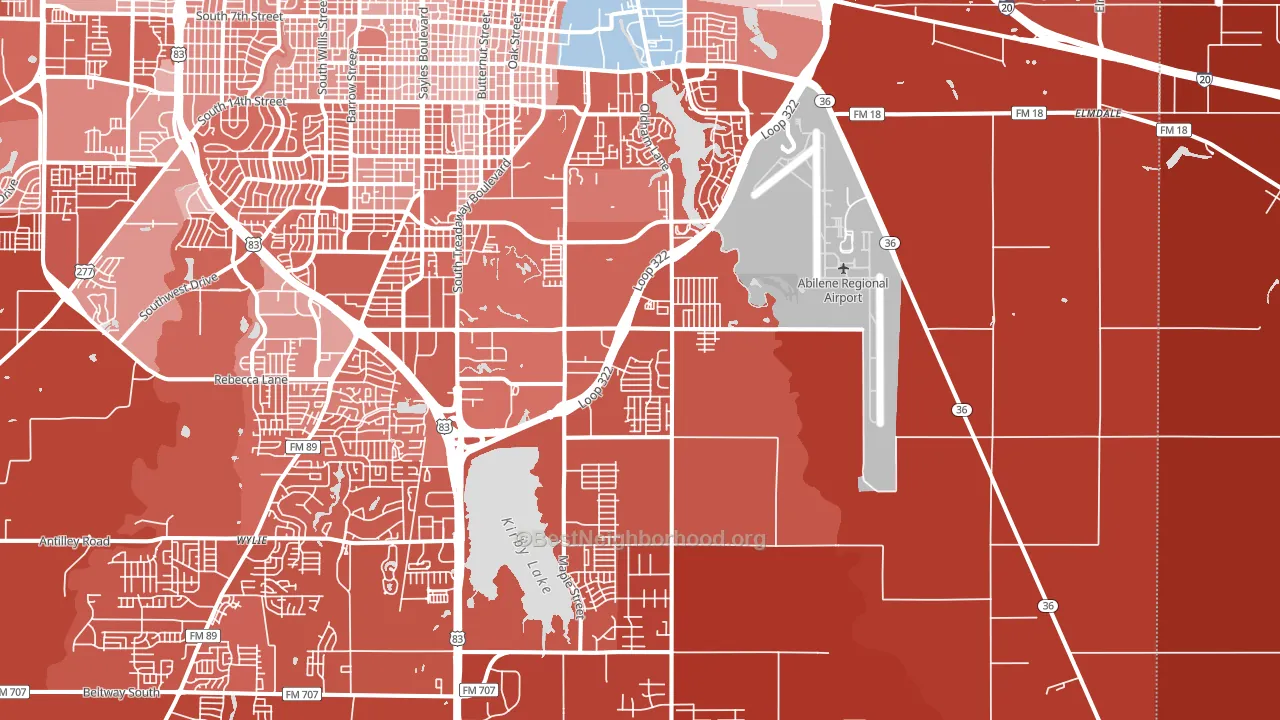 79602, TX block-group political-lean map