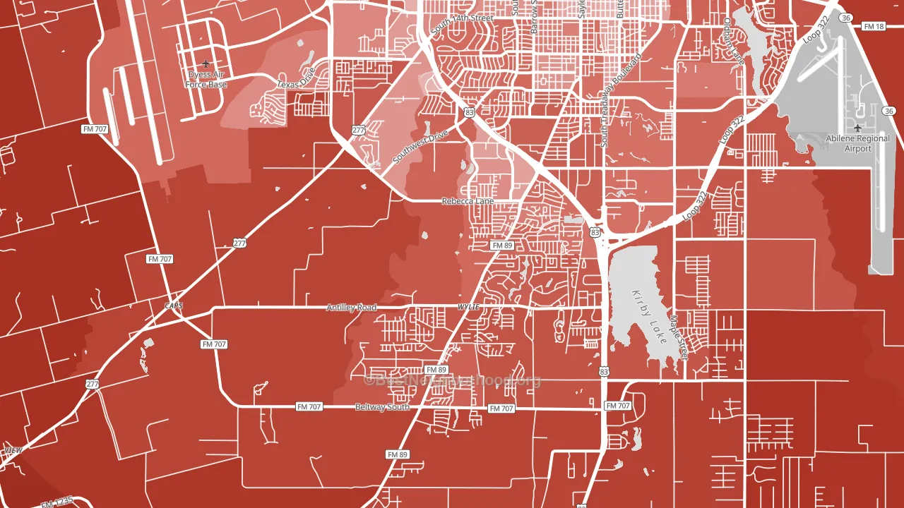 79606, TX block-group political-lean map