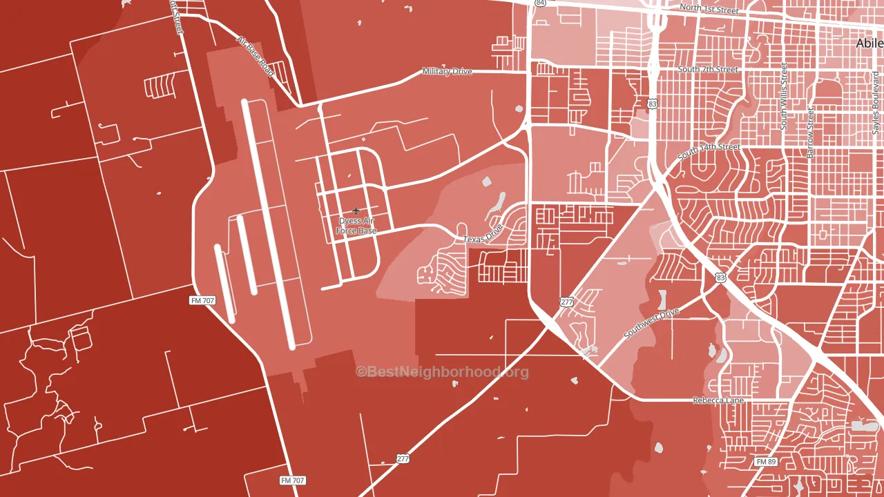 79607, TX block-group political-lean map