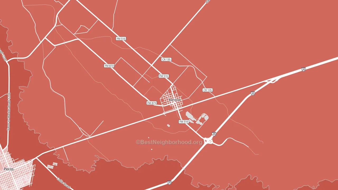79719, TX block-group political-lean map