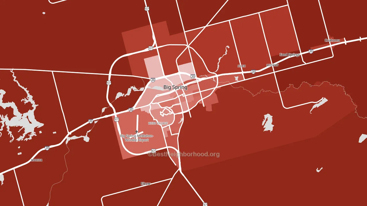 79720, TX block-group political-lean map