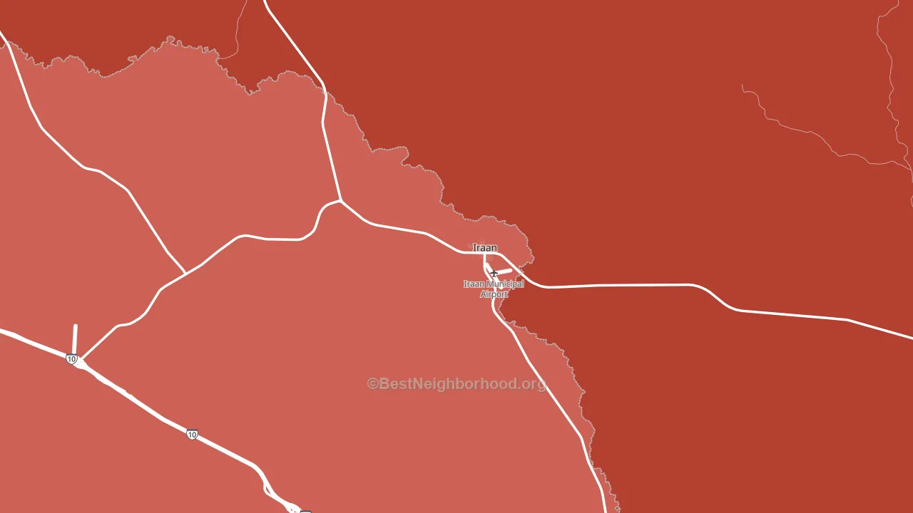 79744, TX block-group political-lean map