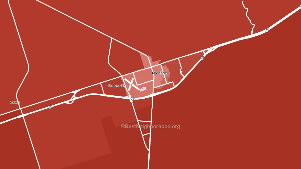 79756, TX block-group political-lean map