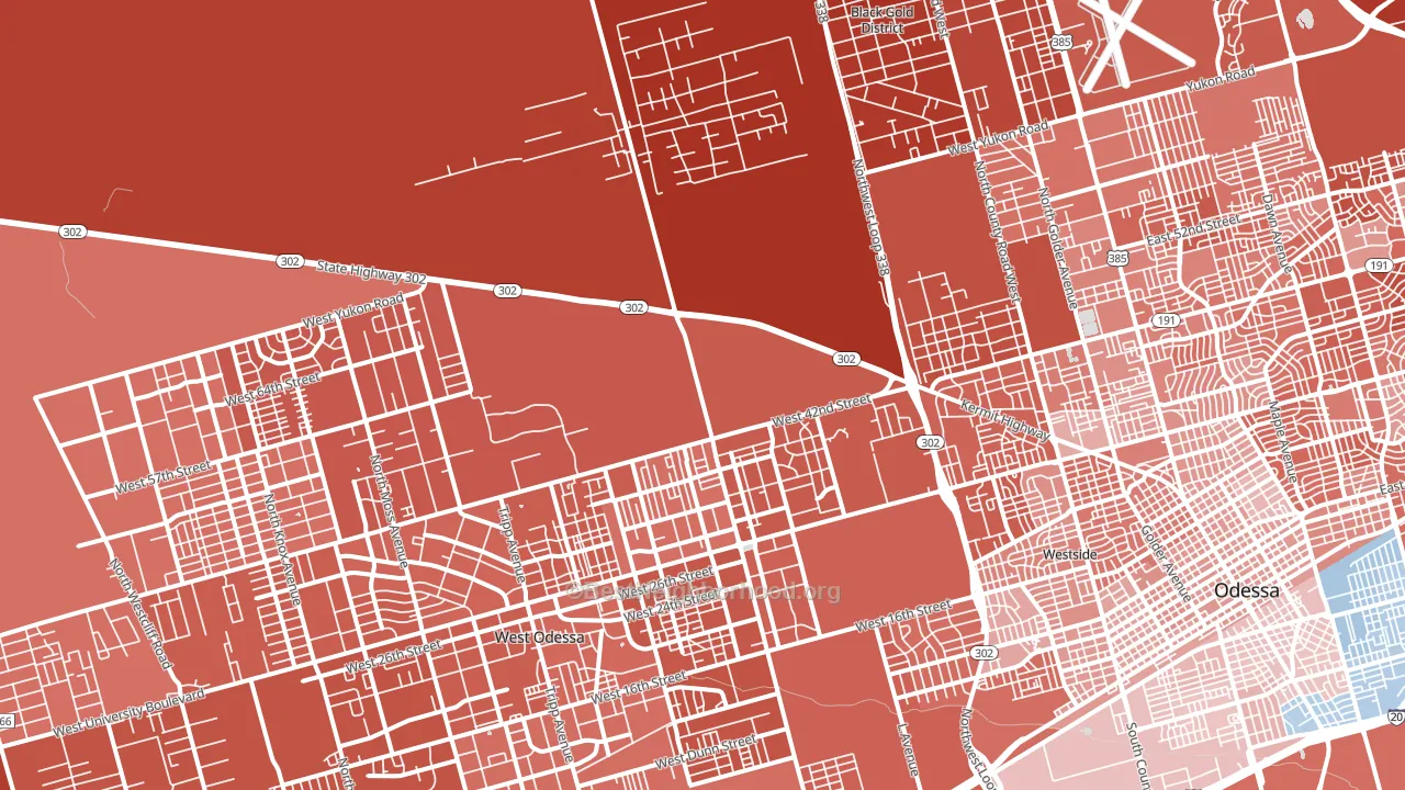 79764, TX block-group political-lean map