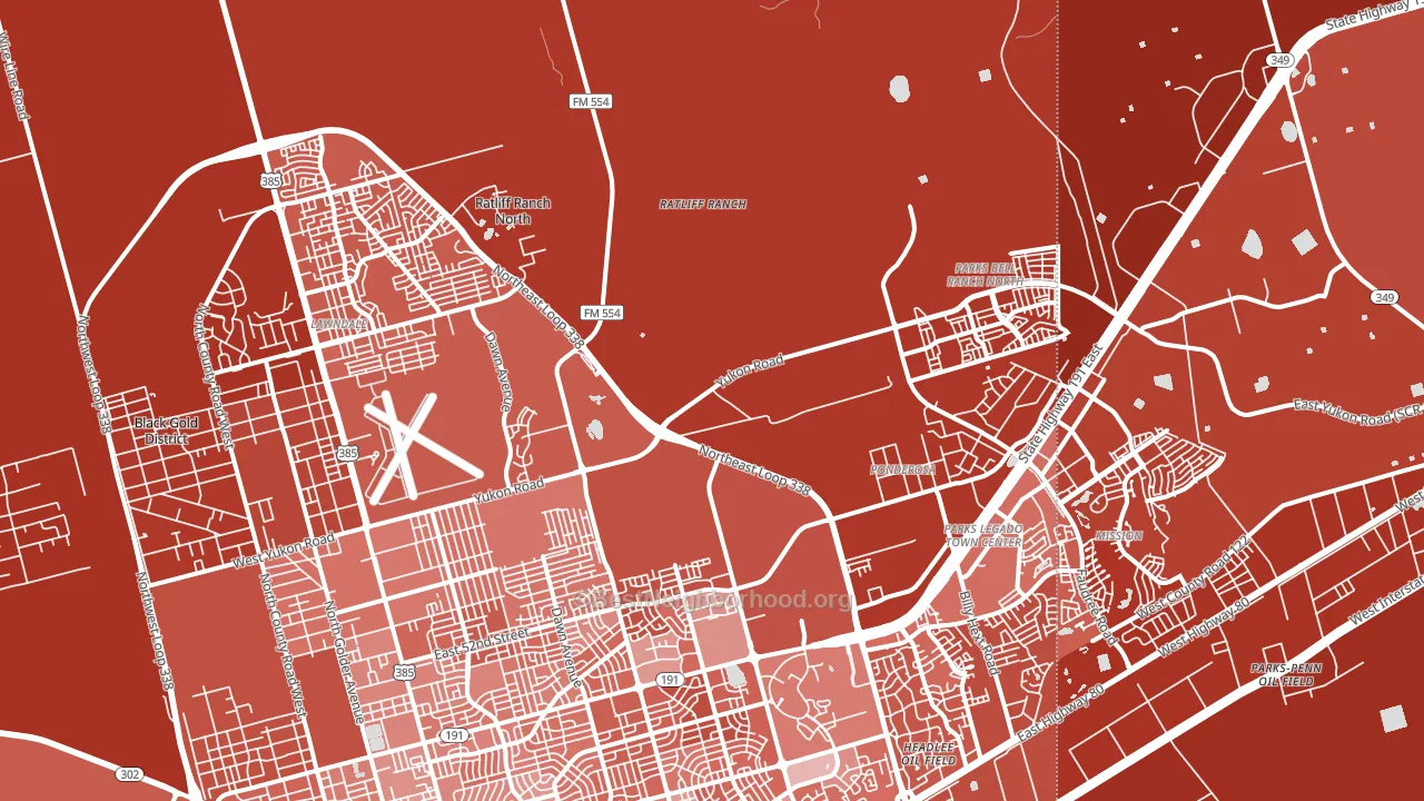 79765, TX block-group political-lean map