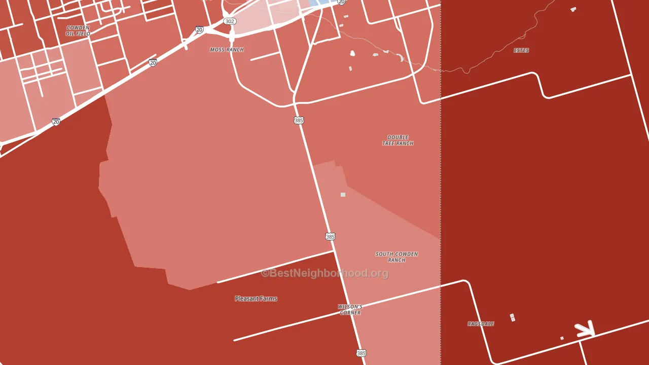 79766, TX block-group political-lean map