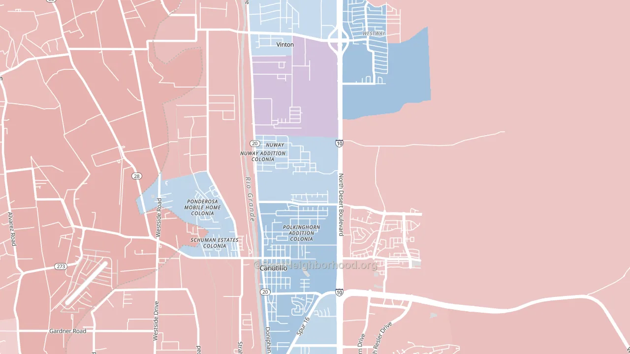 79835, TX block-group political-lean map