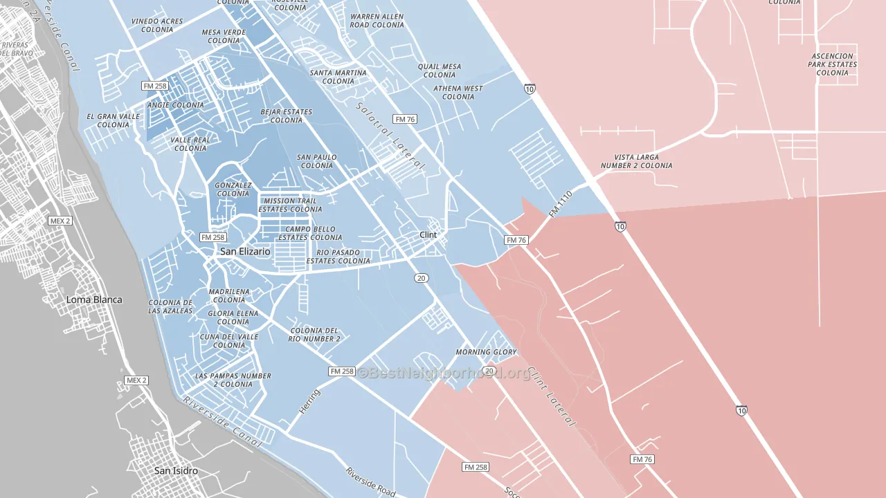 79836, TX block-group political-lean map