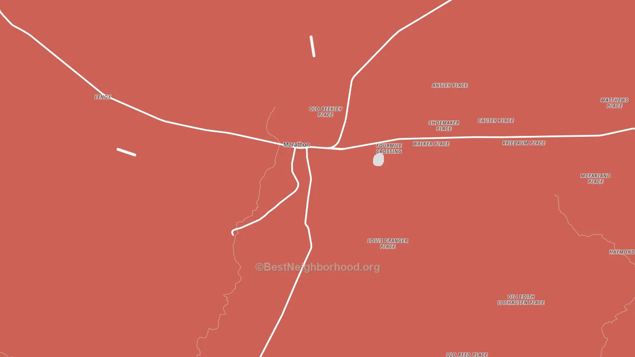 79842, TX block-group political-lean map