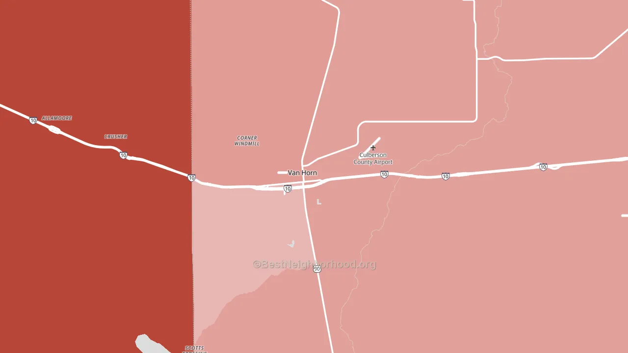 79855, TX block-group political-lean map