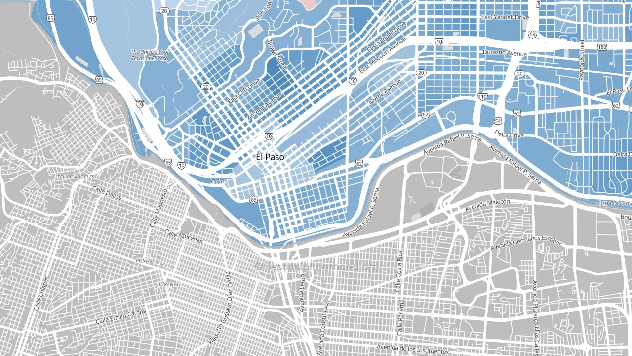 79901, TX block-group political-lean map