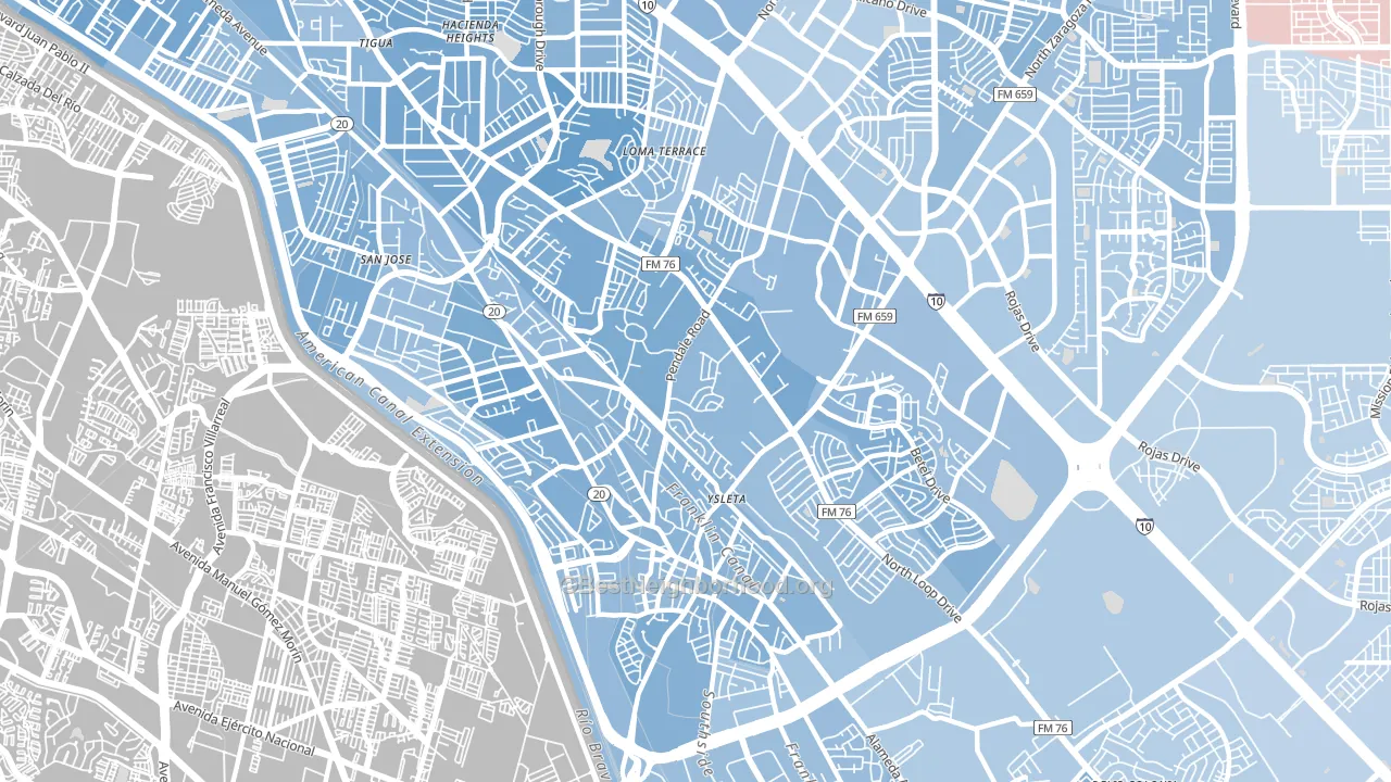 79907, TX block-group political-lean map
