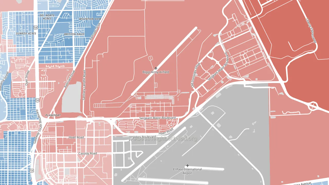 79908, TX block-group political-lean map