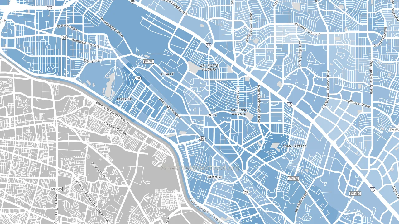 79915, TX block-group political-lean map