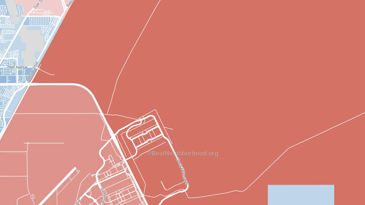 79916, TX block-group political-lean map