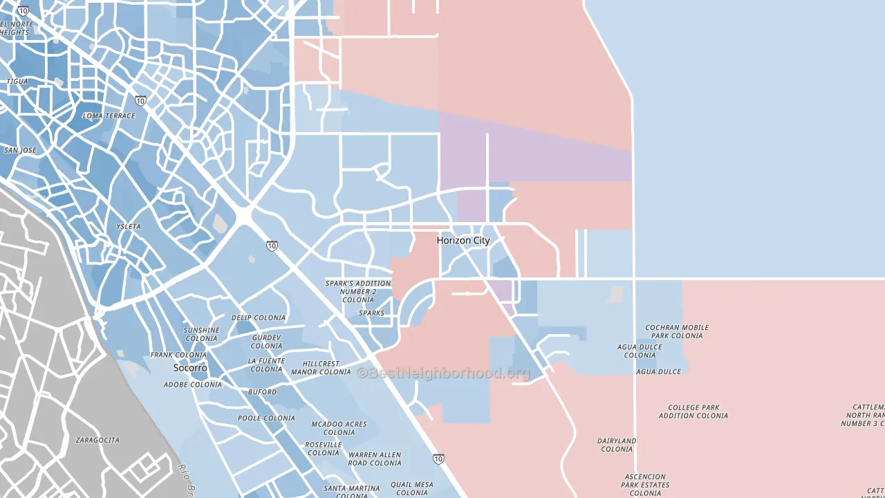 79928, TX block-group political-lean map