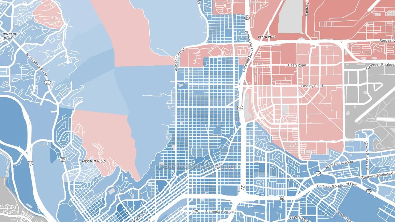 79930, TX block-group political-lean map
