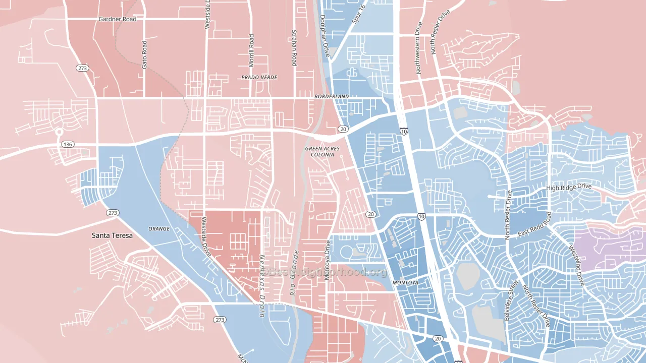 79932, TX block-group political-lean map
