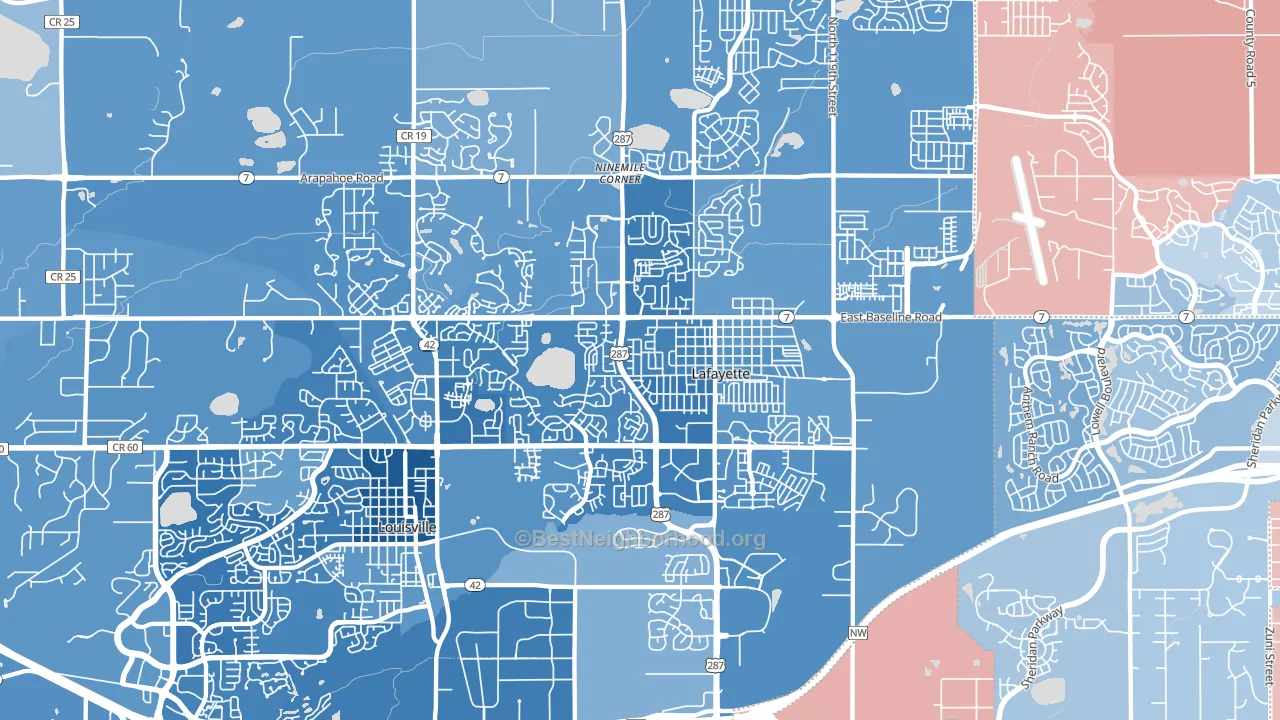 80026, CO block-group political-lean map