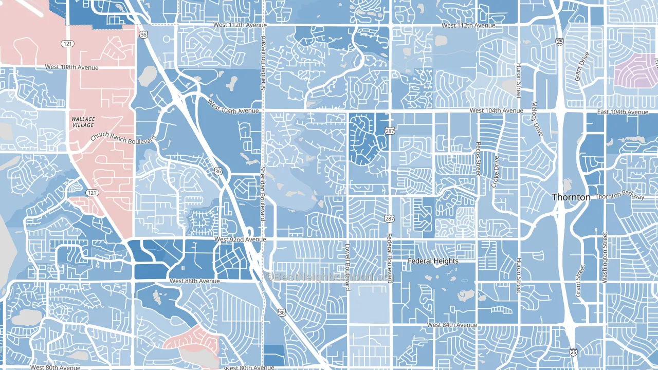 80031, CO block-group political-lean map