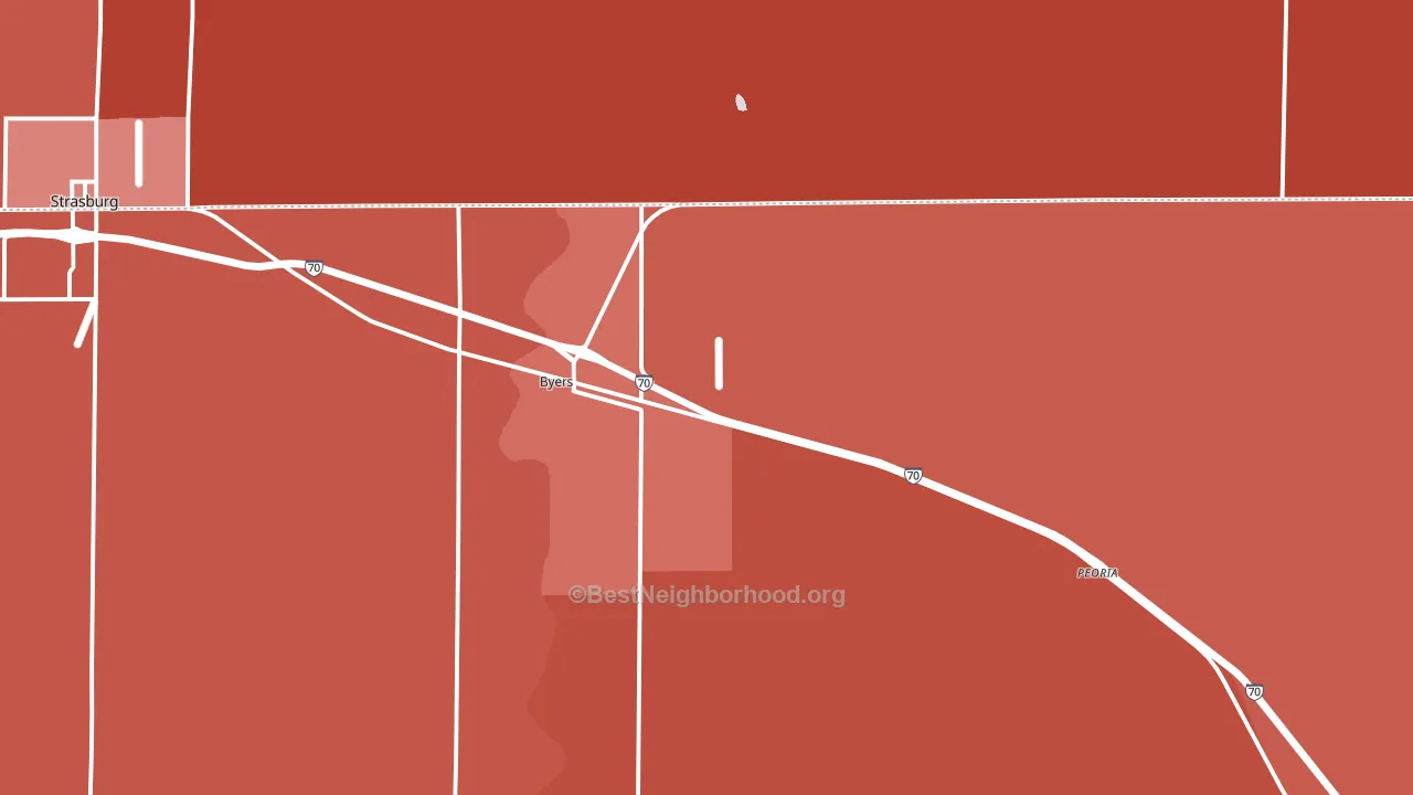 80103, CO block-group political-lean map