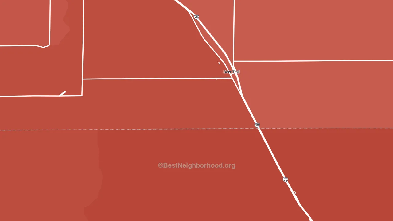 80105, CO block-group political-lean map