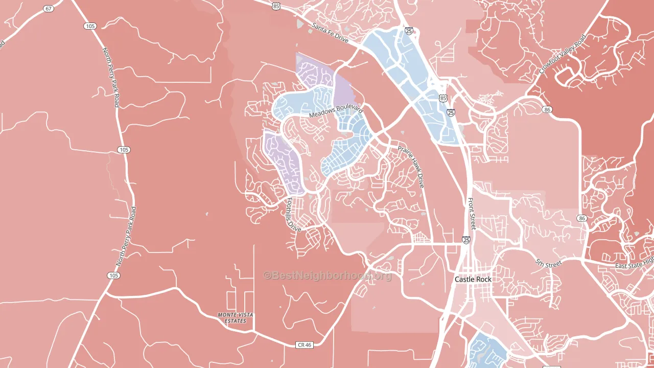 80109, CO block-group political-lean map