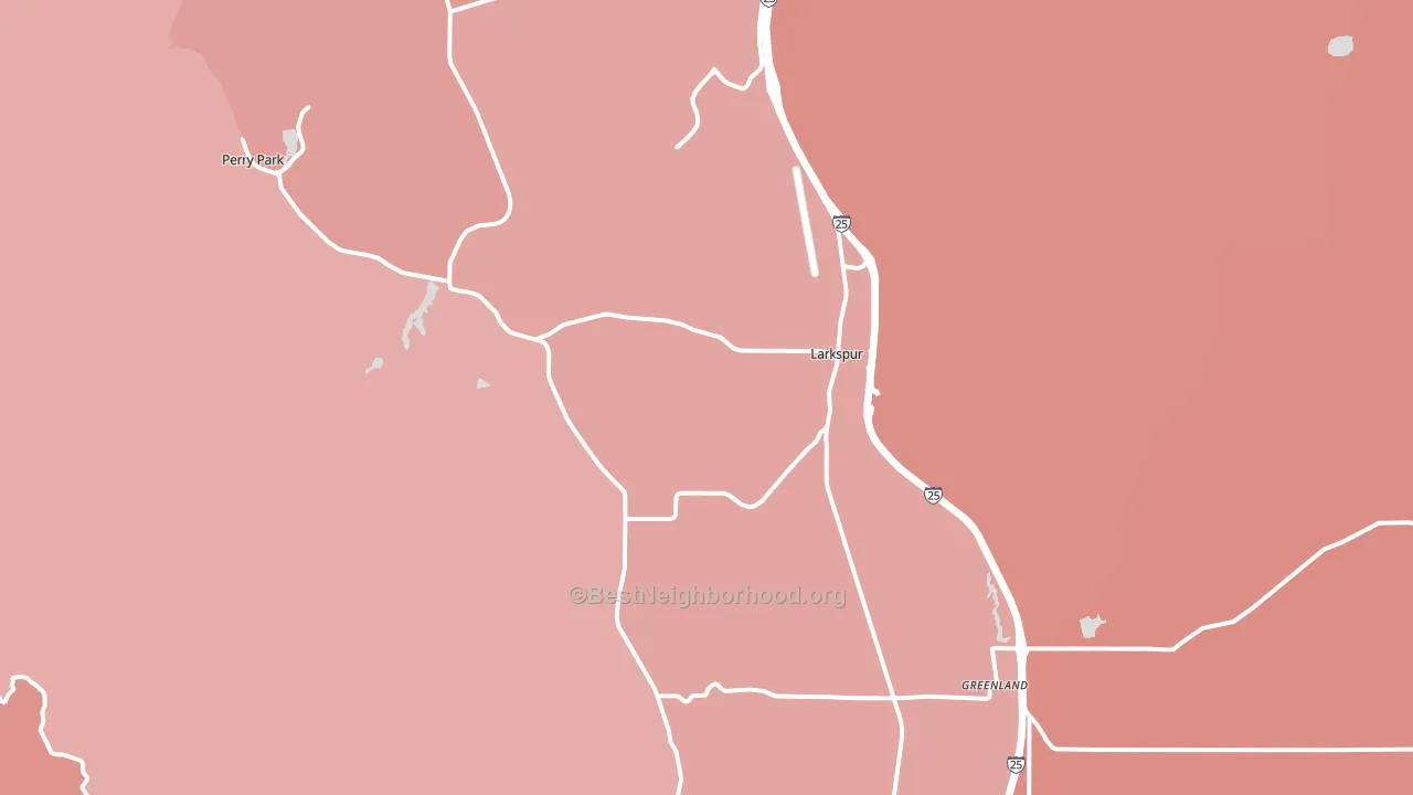 80118, CO block-group political-lean map