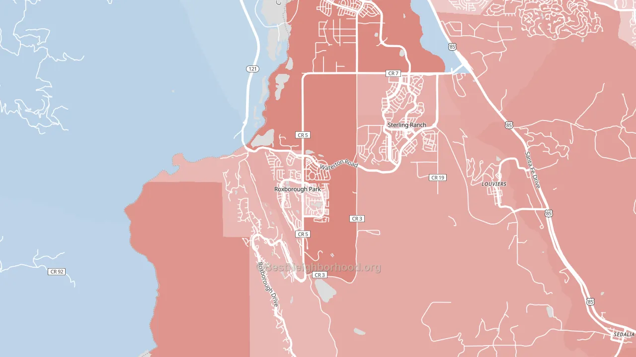 80125, CO block-group political-lean map