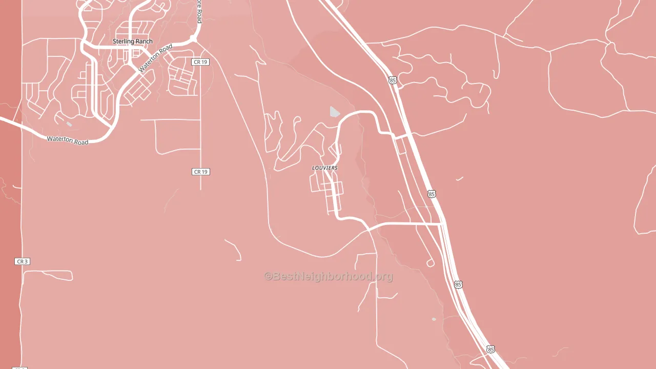 80131, CO block-group political-lean map
