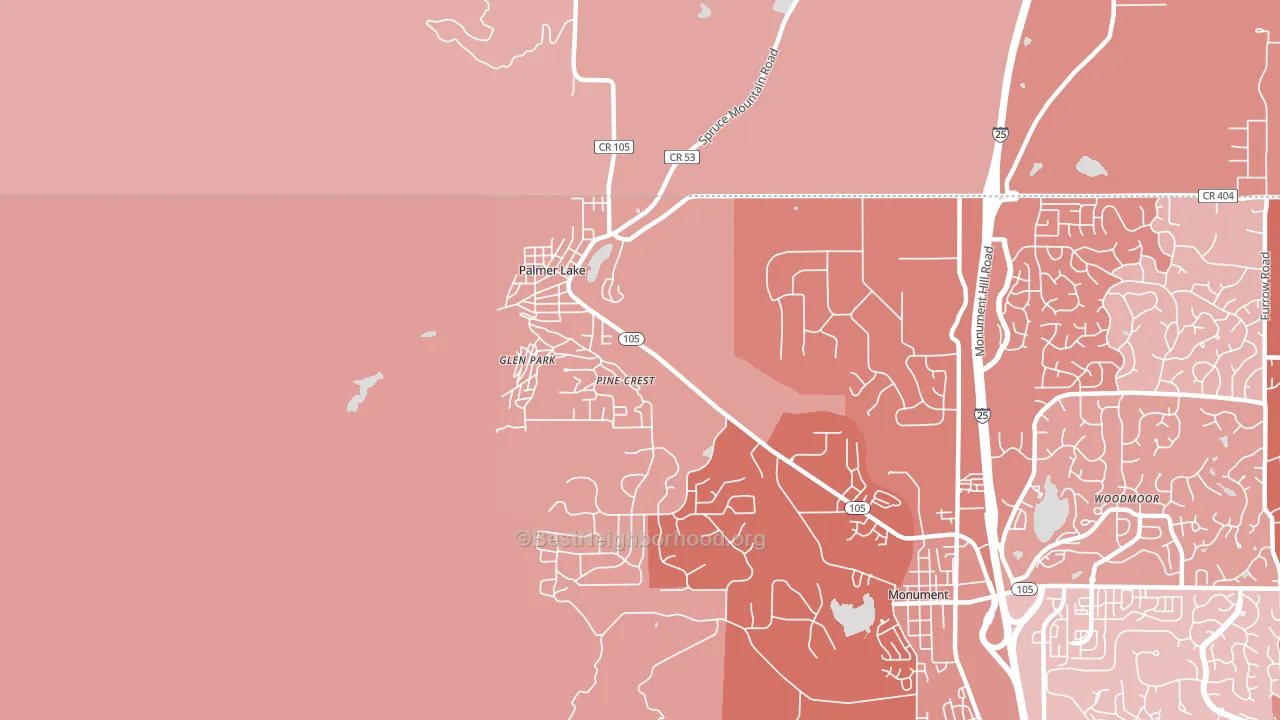 80133, CO block-group political-lean map