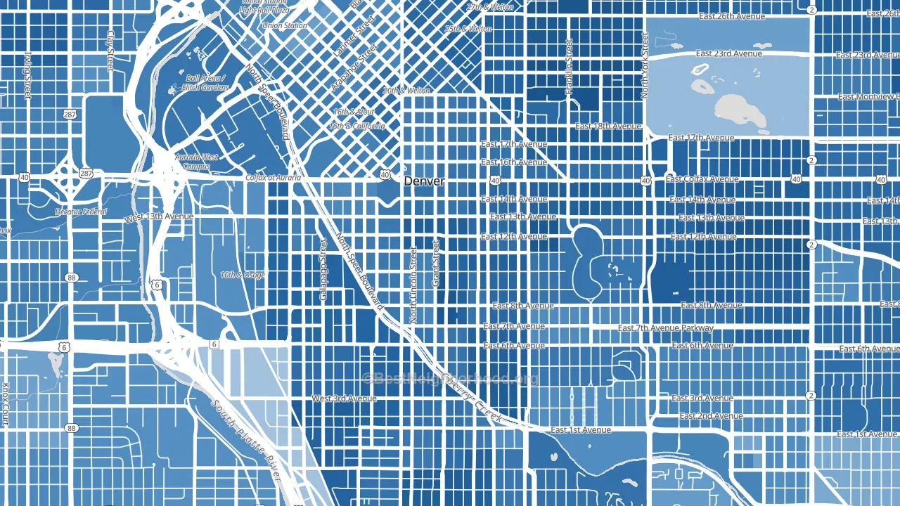 80203, CO block-group political-lean map