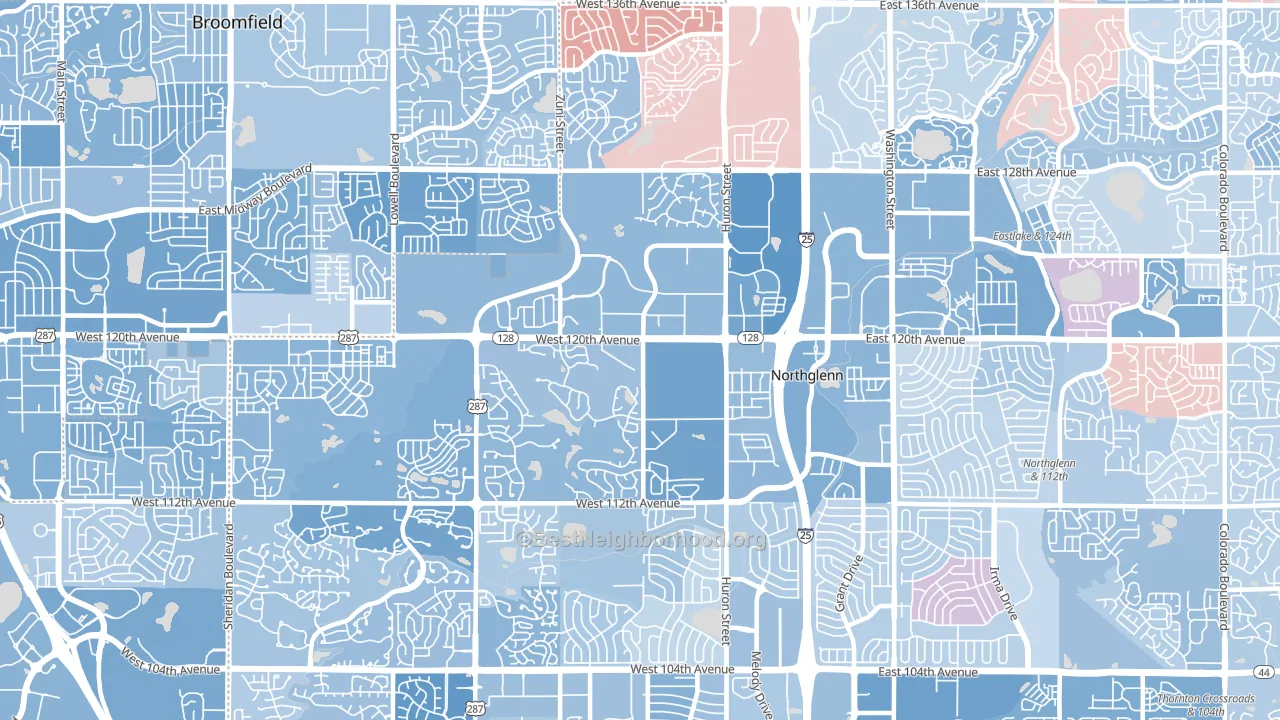 80234, CO block-group political-lean map
