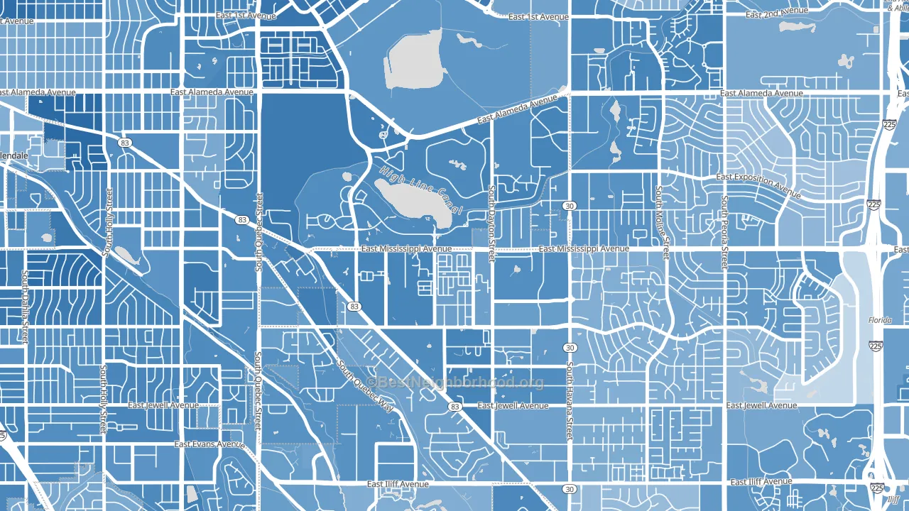 80247, CO block-group political-lean map