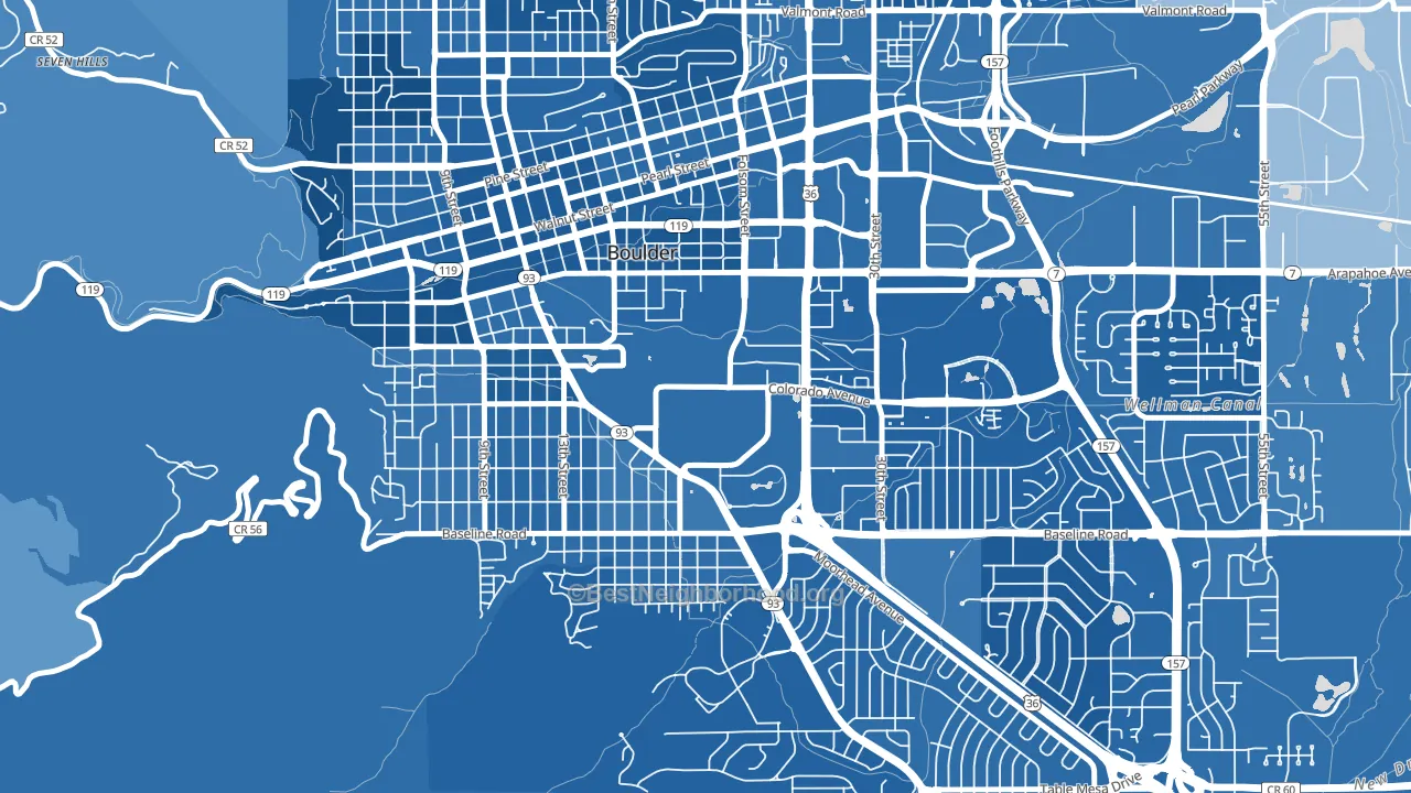 80309, CO block-group political-lean map
