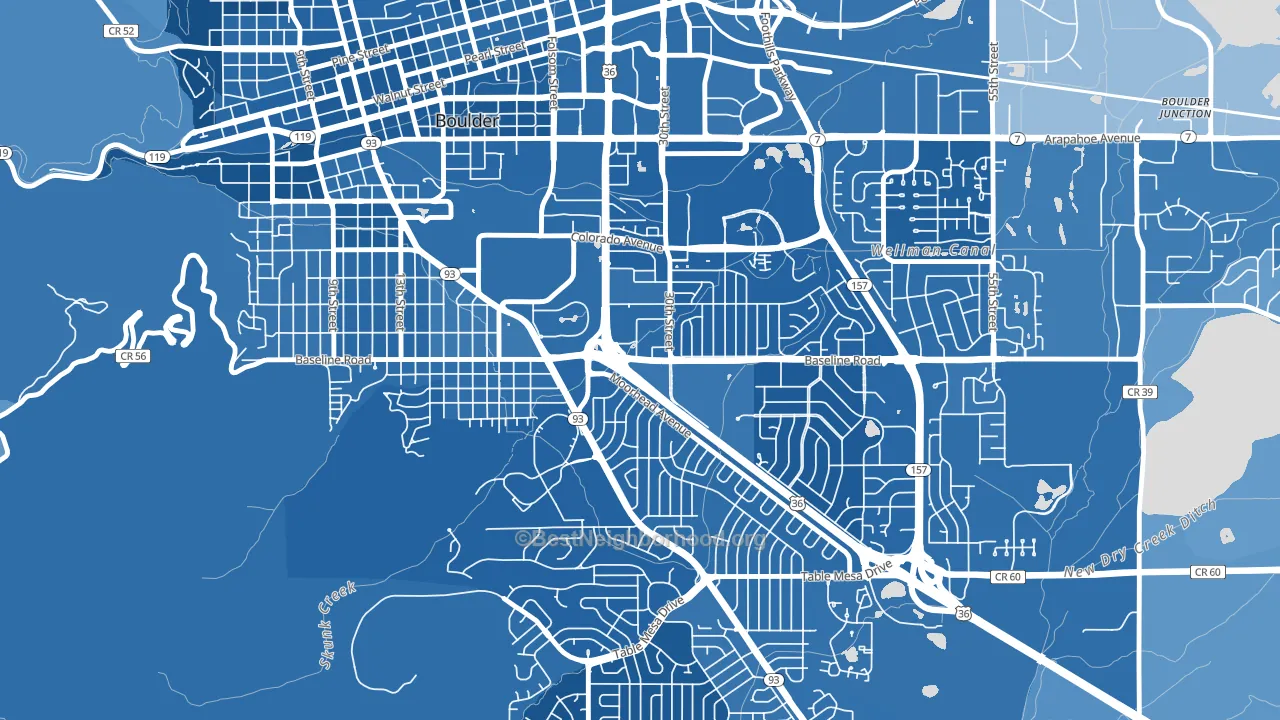 80310, CO block-group political-lean map