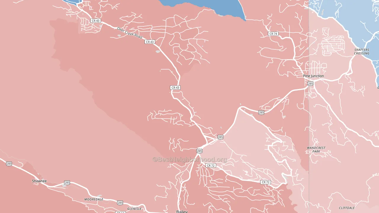 80421, CO block-group political-lean map