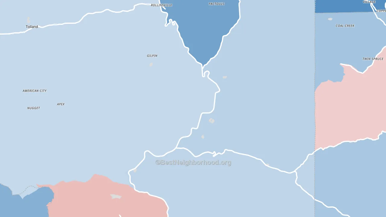 80422, CO block-group political-lean map
