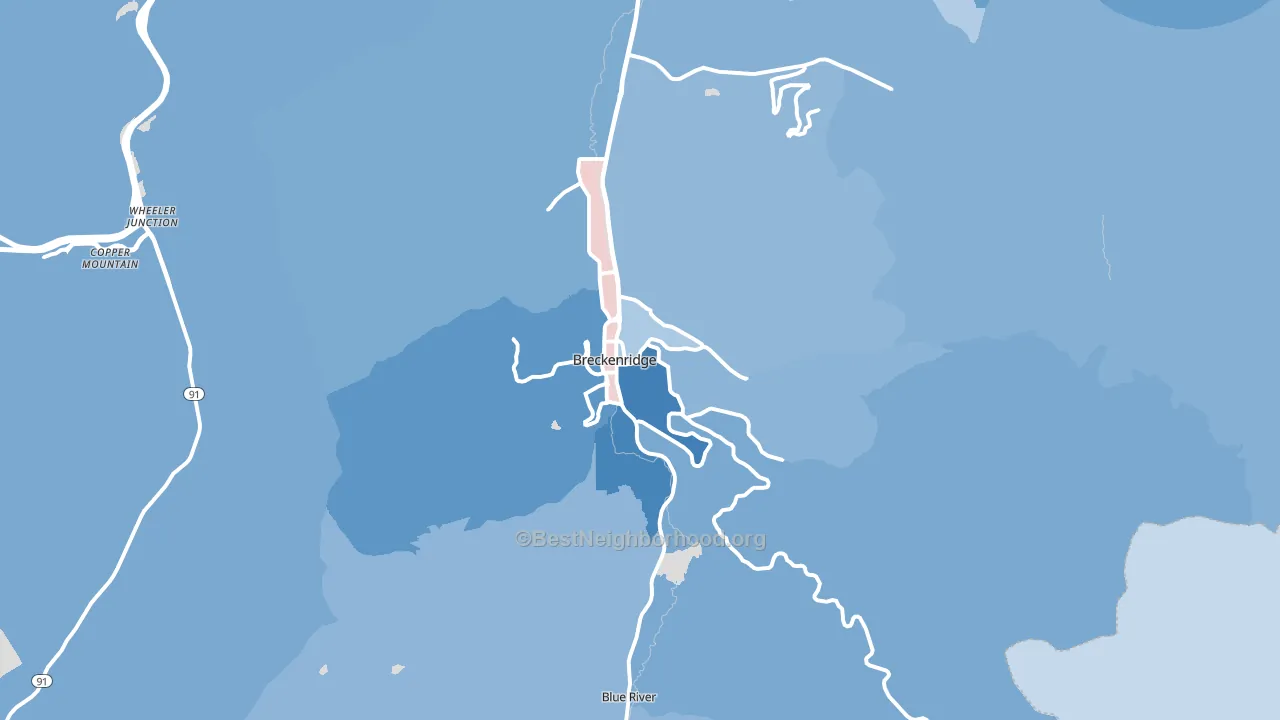 80424, CO block-group political-lean map